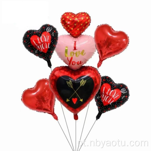 Decoração de festa Love Heart Foil Balloon Set
